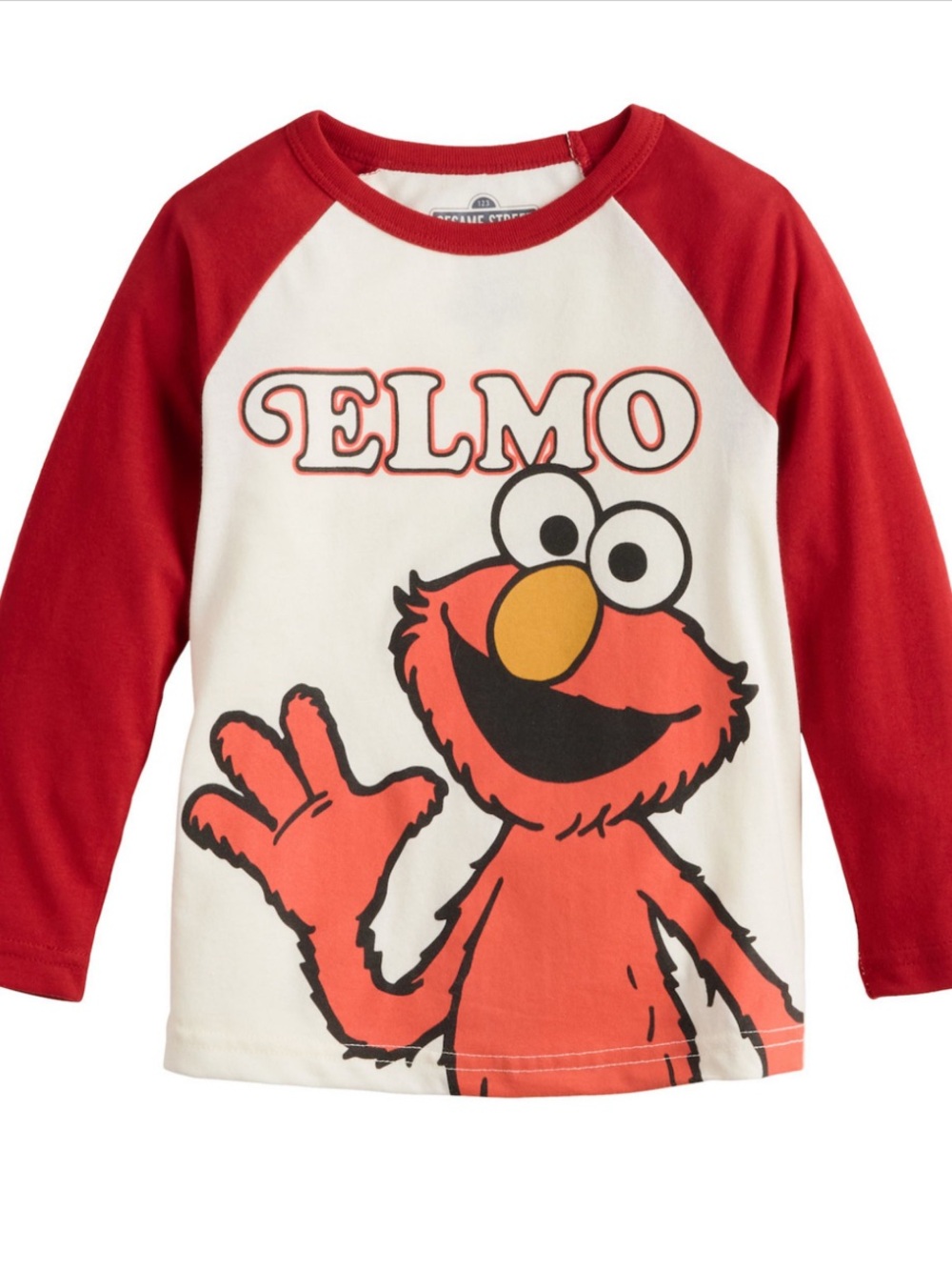 Sesame Street Elmo Raglan Long Sleeve Shirt size